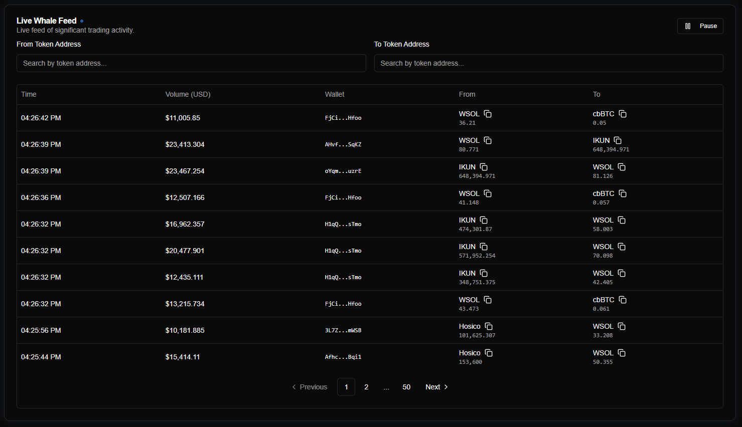 Whale Trades in Nexgent