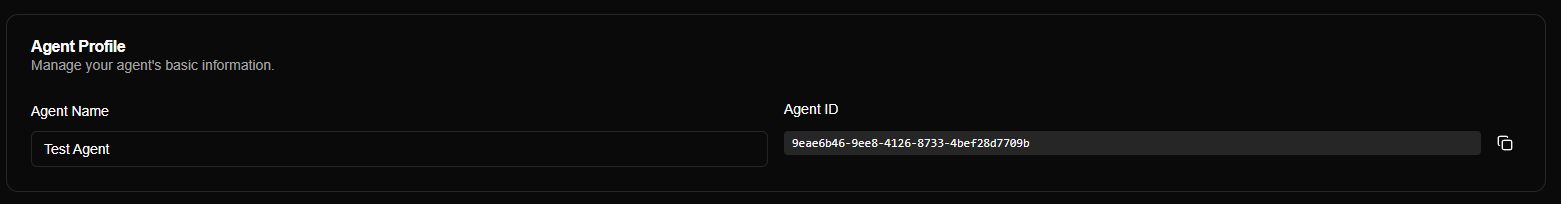 Agent Profile Section