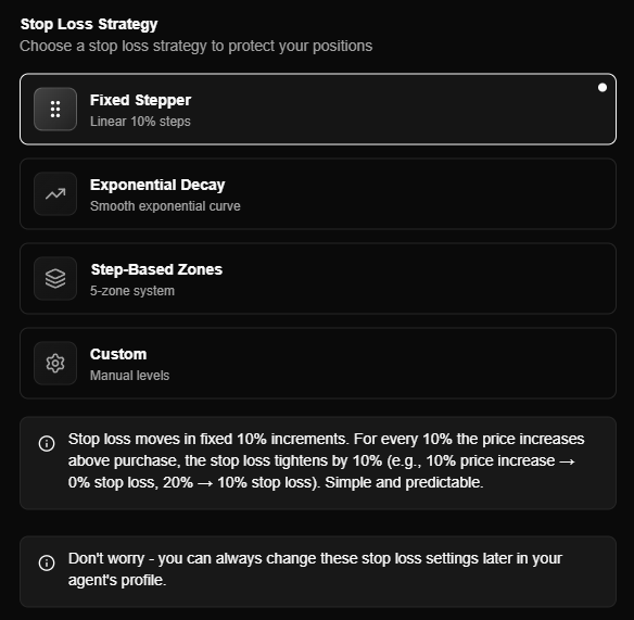 Stop Loss Strategy Selection