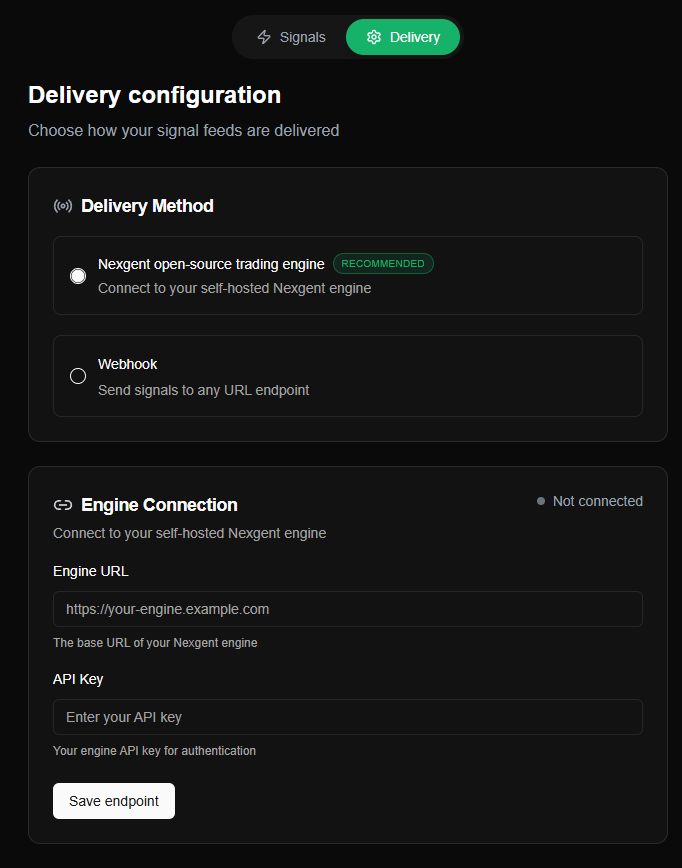 Signal Delivery Configuration