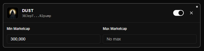 Auto Trade market-cap bounds