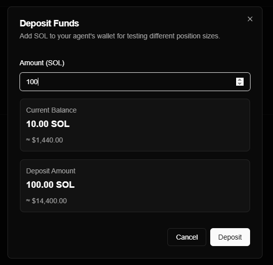 Simulation Deposit Dialog